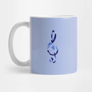 Floral Treble Clef Mug